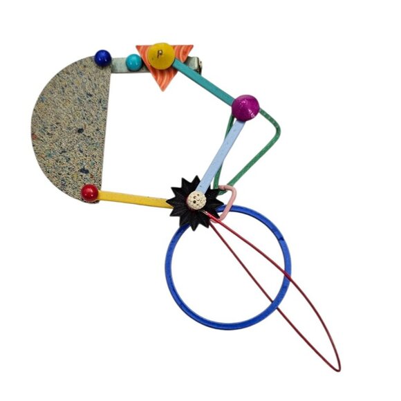 Eve Kaplin Kinetic Brooch Moveable Colorful Wearable Art Pin - Picture 2 of 8